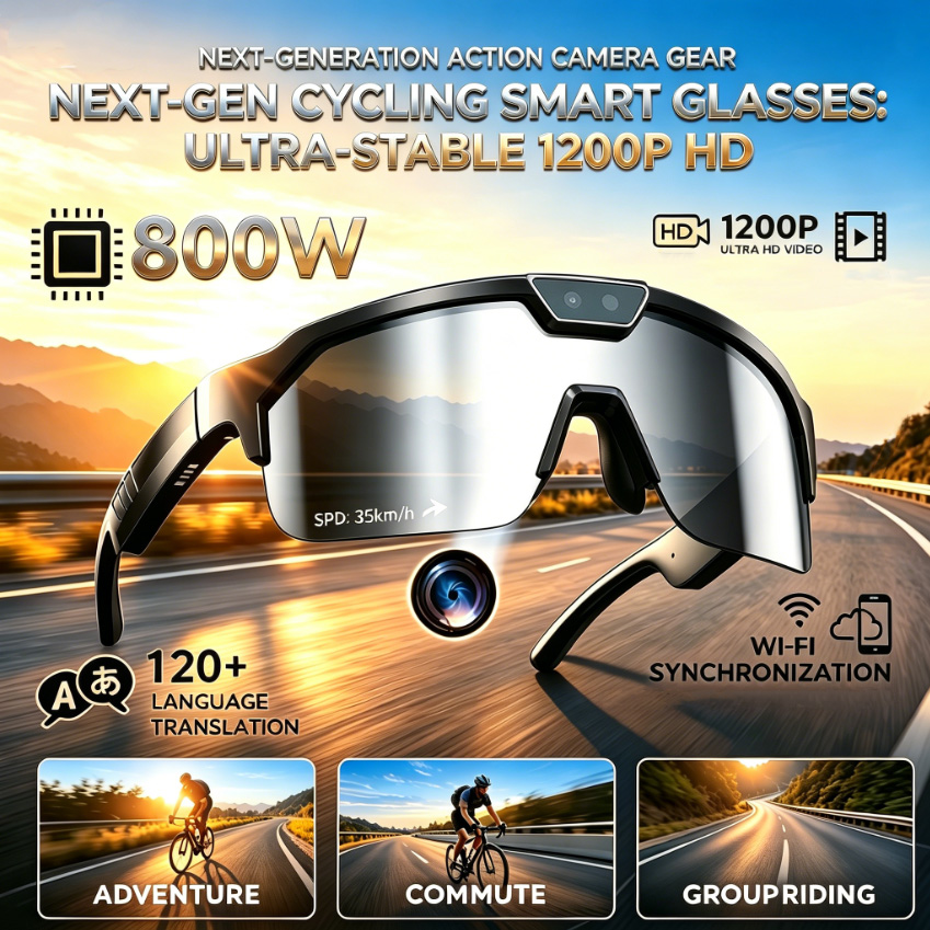 Photography Videography - Occhiali da Ciclismo 2026 con Fotocamera