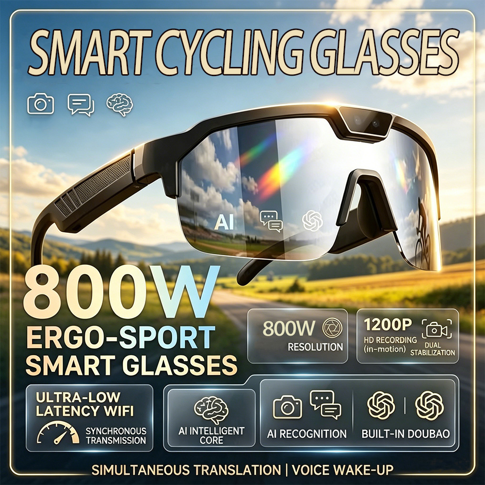 Photography Videography - Occhiali da Ciclismo 2026 con Fotocamera