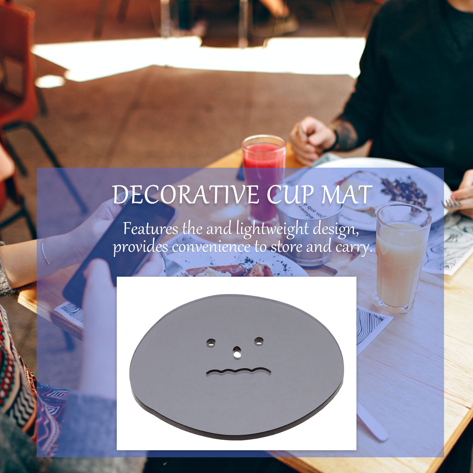 Photography Coffee - Sottobicchiere Decorativo in Acrilico, Isolante Termico,