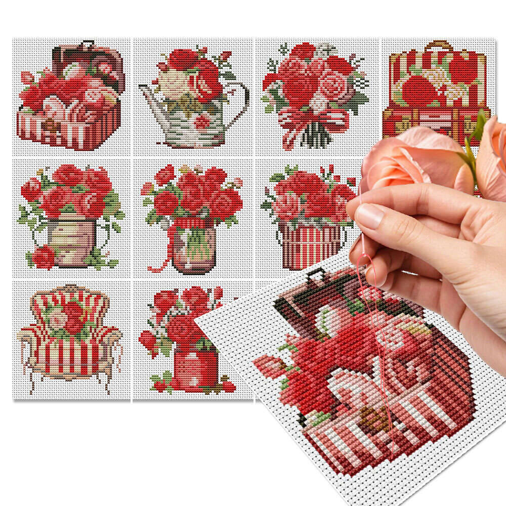 12 pezzi rosa punto croce 11 c - Photography Geometry recensione e prezzo